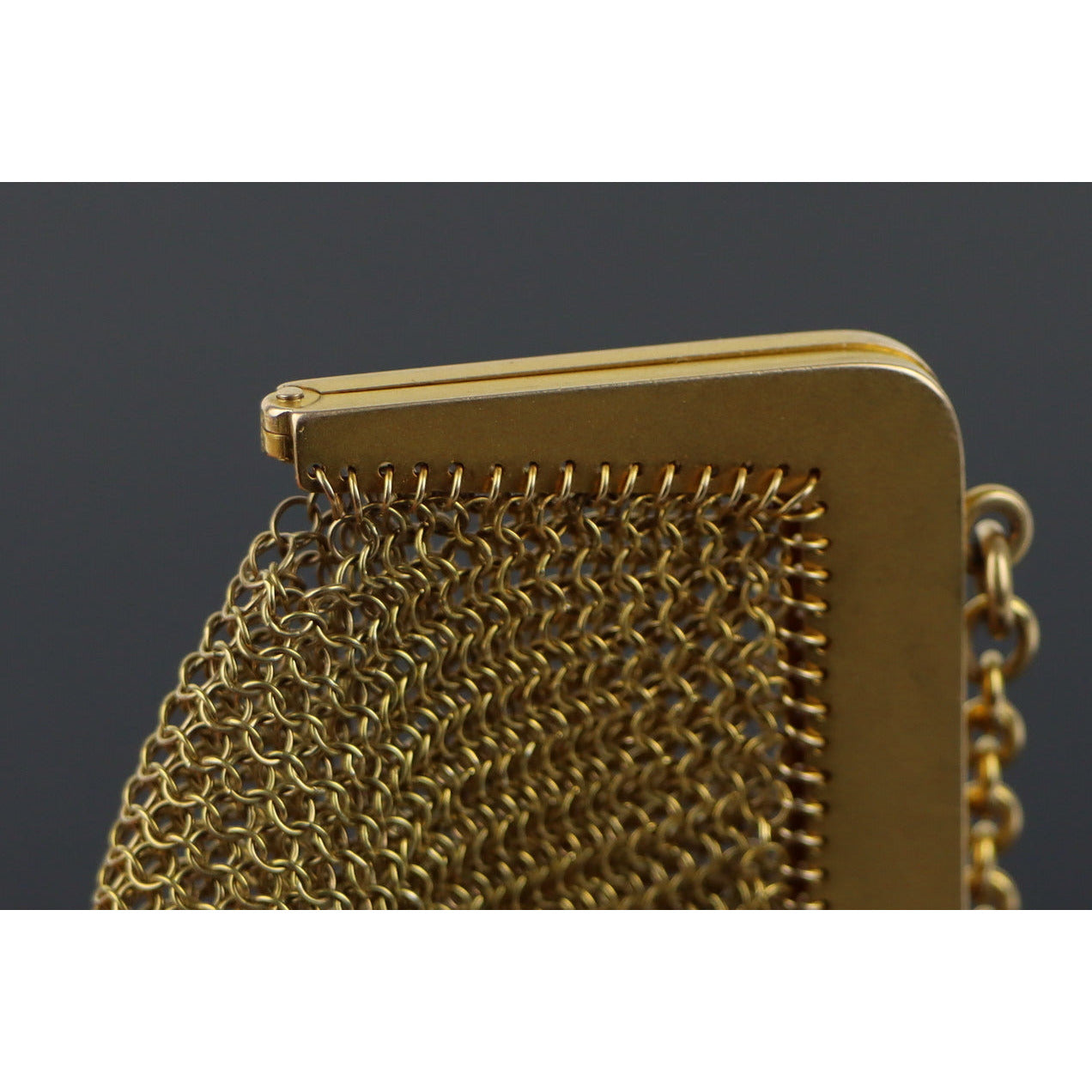Victorian Diamond & Ruby Gold Mesh Purse
