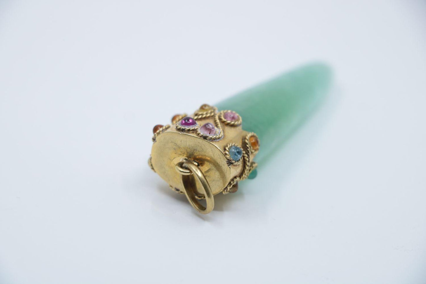 Vintage 14K Gold Quartz Pendant