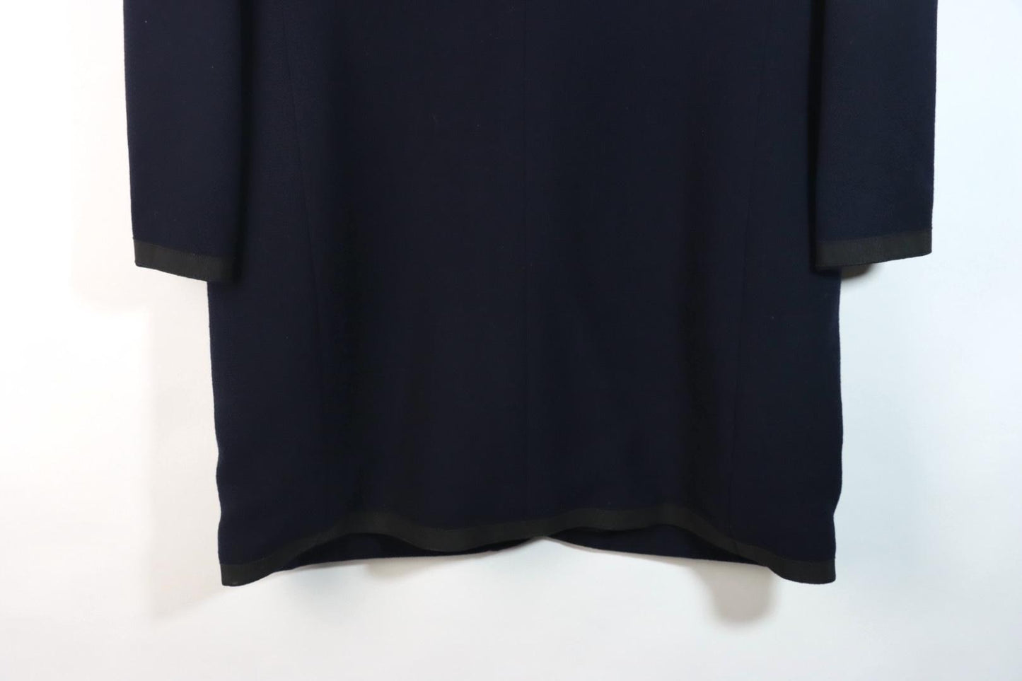 Vintage 1996 Chanel Classic Navy Wool Long Jacket