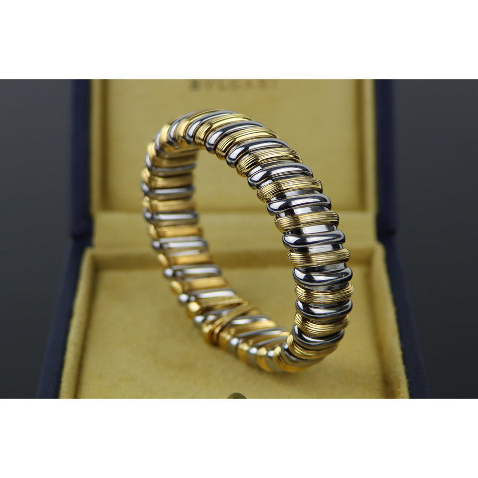 Rare Vintage Bulgari 18K Gold Cuff Bracelet