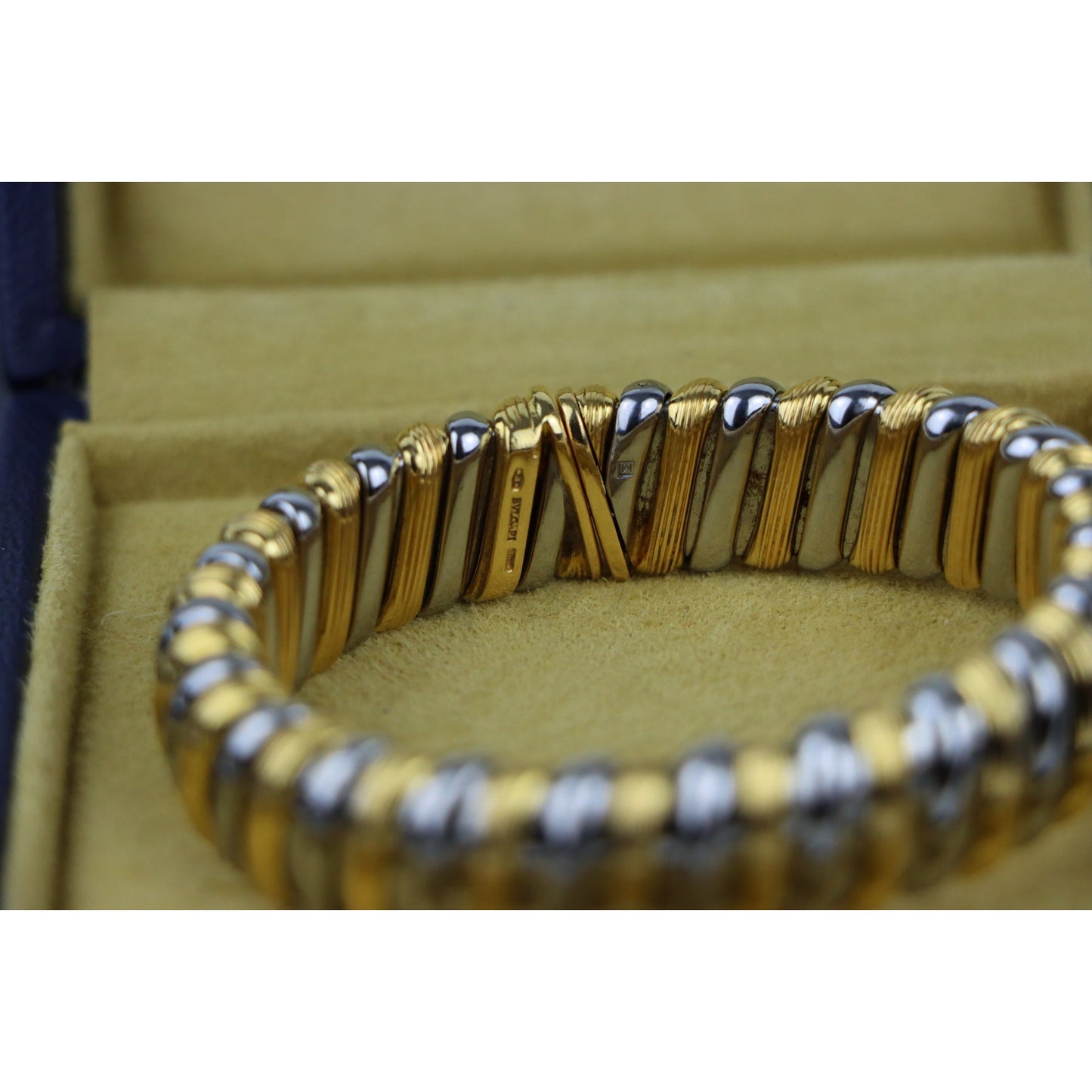 Rare Vintage Bulgari 18K Gold Cuff Bracelet