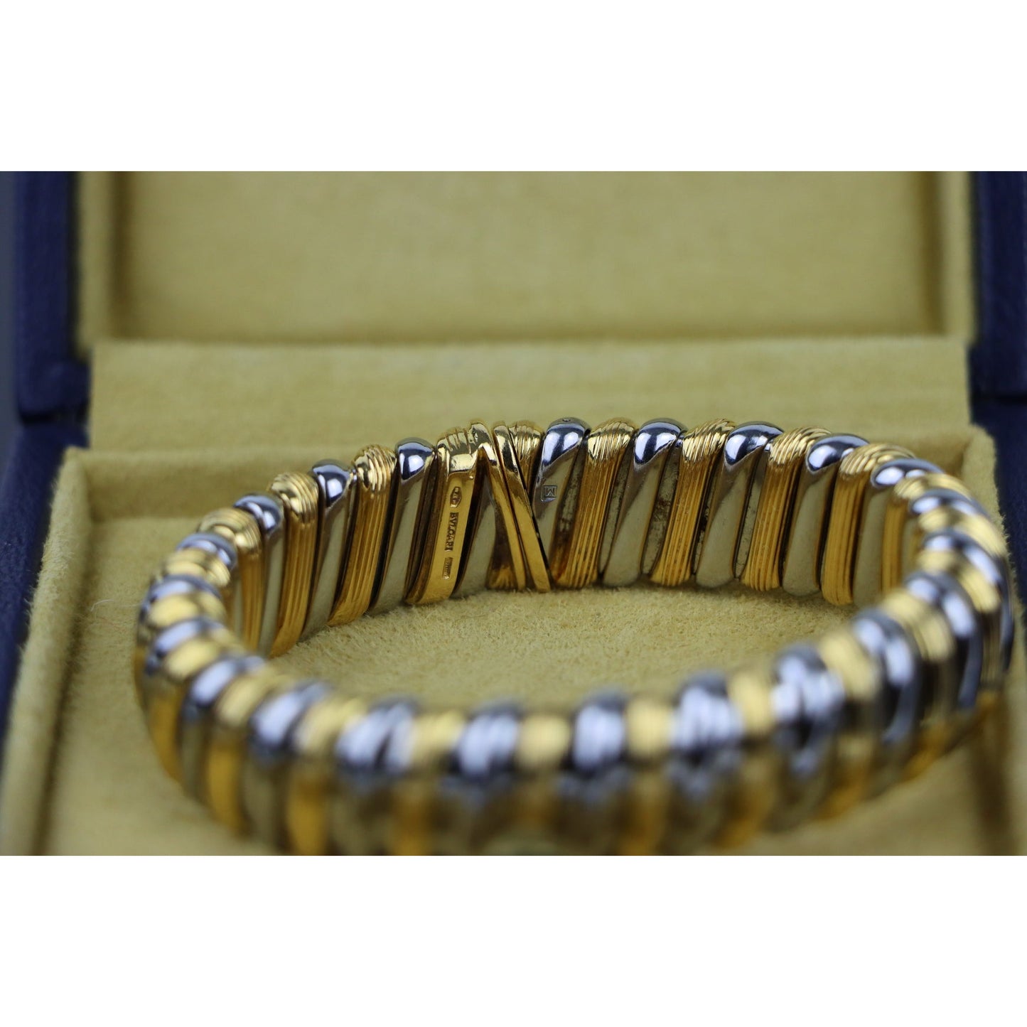 Rare Vintage Bulgari 18K Gold Cuff Bracelet