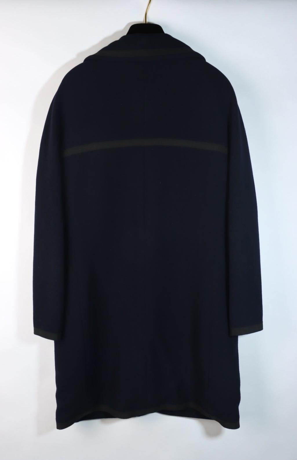 Vintage 1996 Chanel Classic Navy Wool Long Jacket