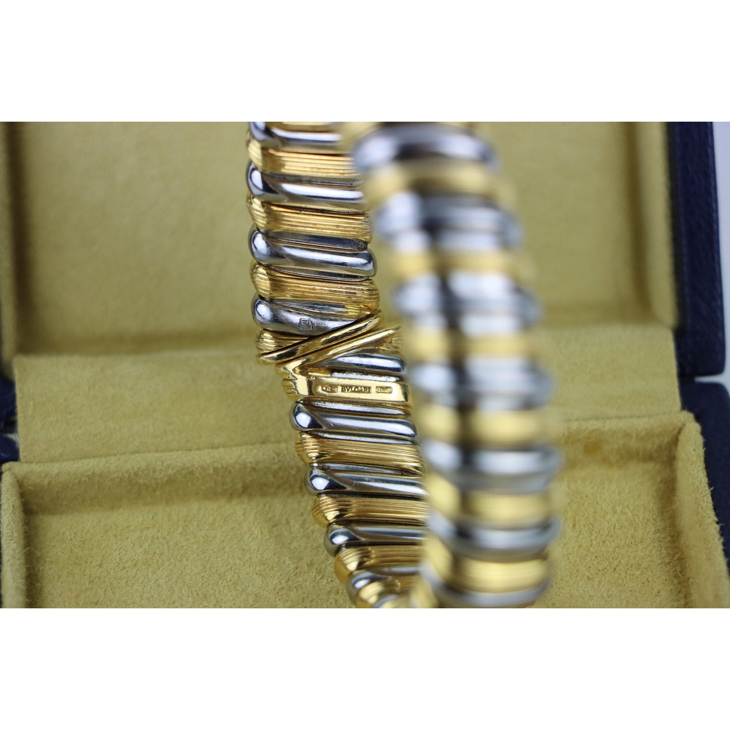 Rare Vintage Bulgari 18K Gold Cuff Bracelet