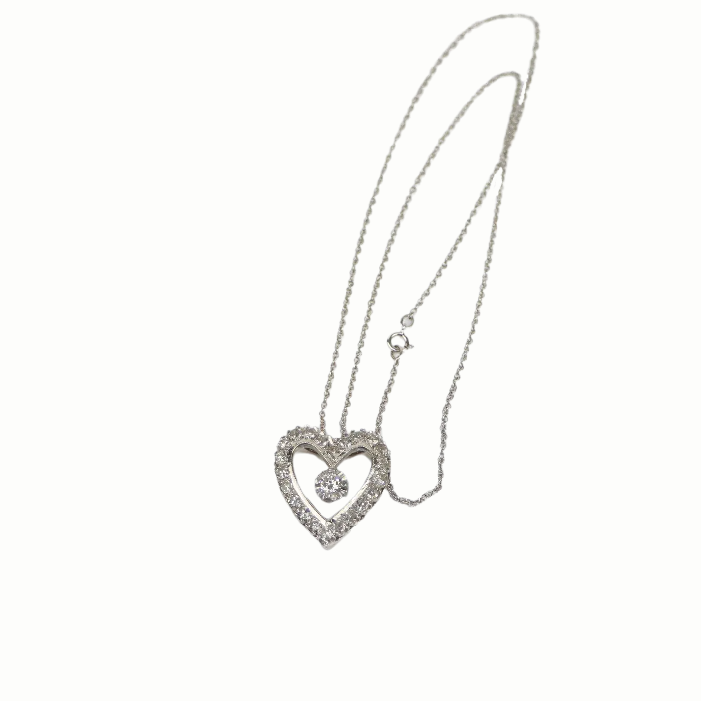 Cheapest Approx 1 carat diamond heart necklace