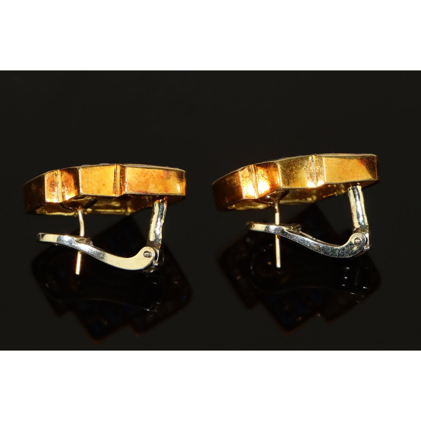 Charles Krypell Pair of Sapphire and Diamond Earrings