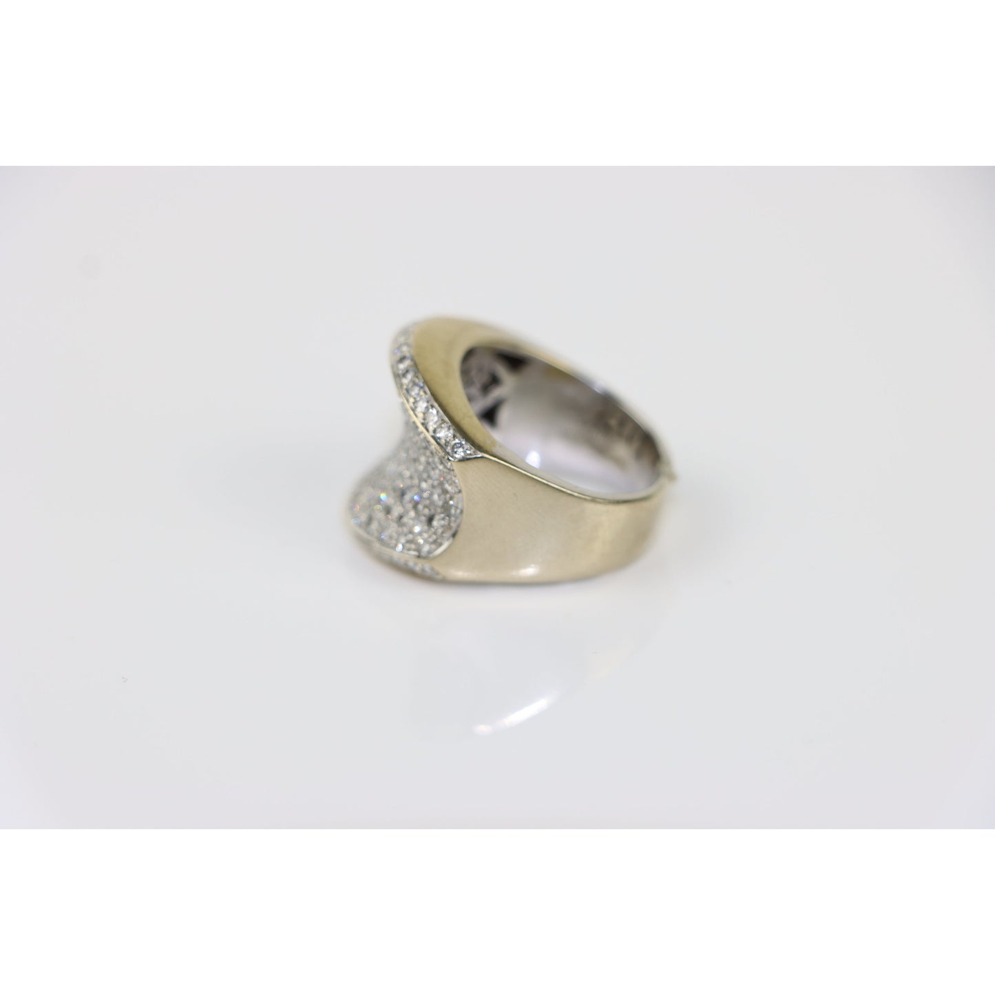 Vintage WCJ 3 Carat Diamond Pave Saddle Ring