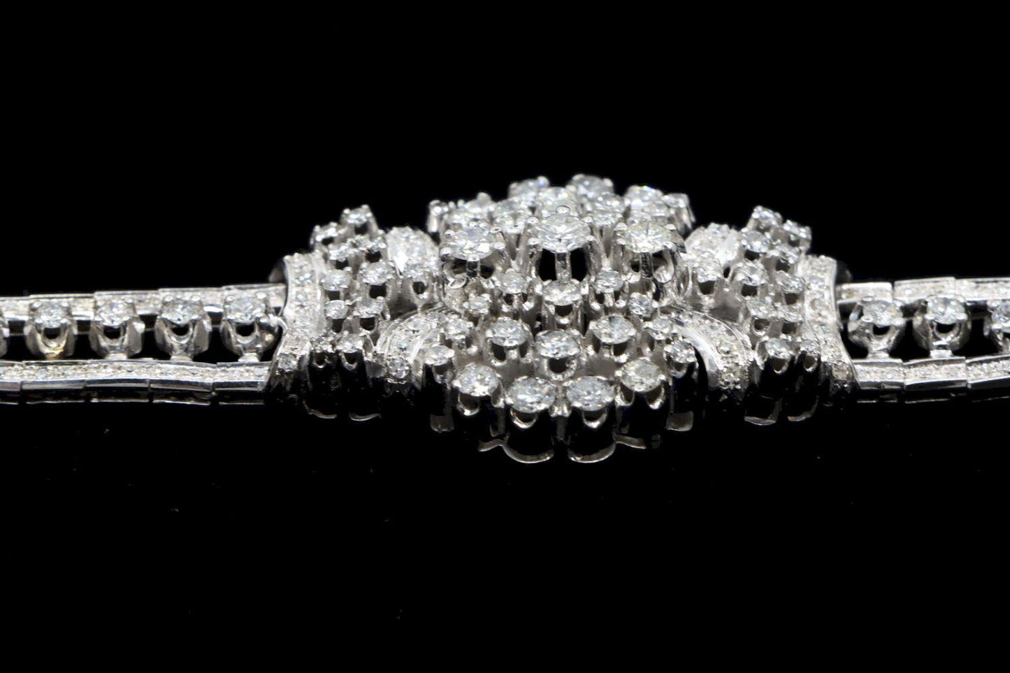 14K White Gold Diamond Bracelet