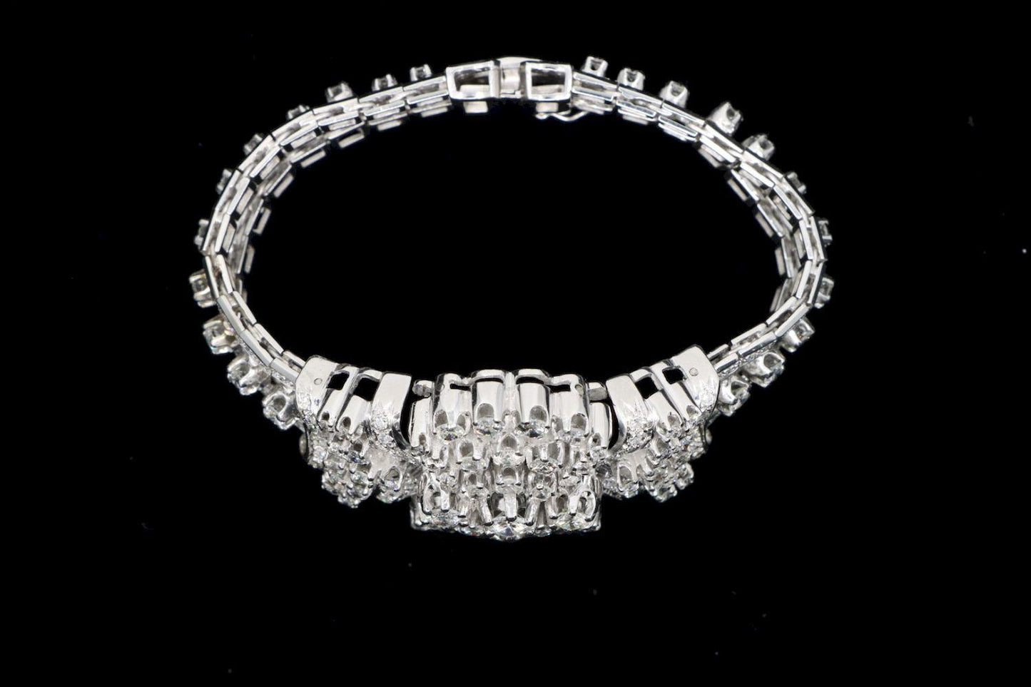 14K White Gold Diamond Bracelet
