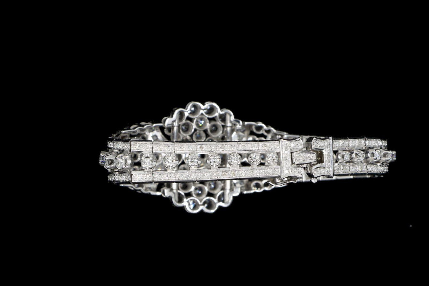 14K White Gold Diamond Bracelet