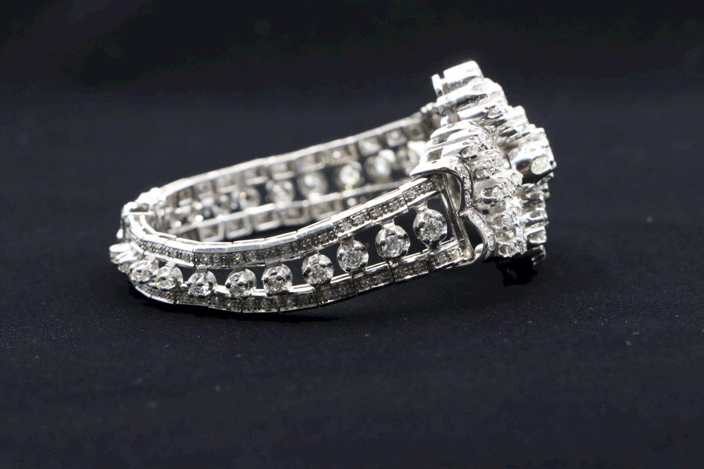 14K White Gold Diamond Bracelet