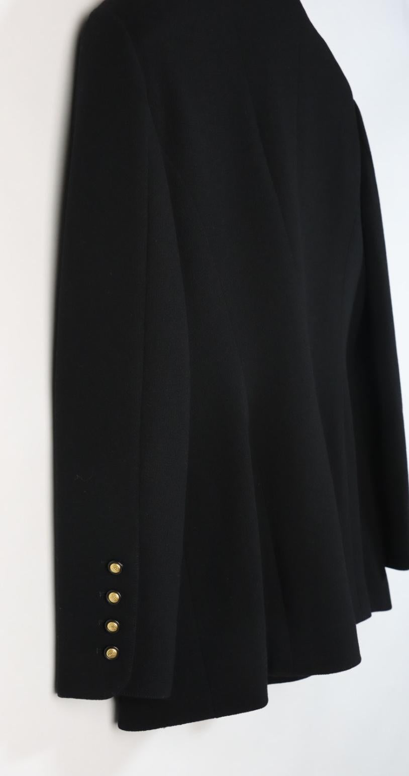 Vintage 1996 Chanel Classic Black Wool Jacket