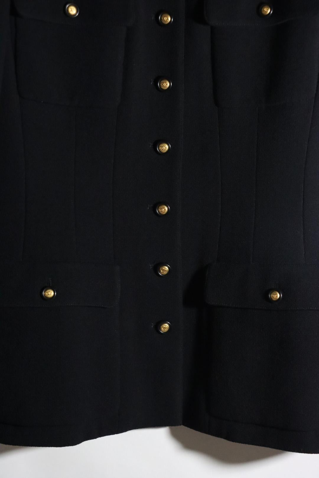 Vintage 1996 Chanel Classic Black Wool Jacket