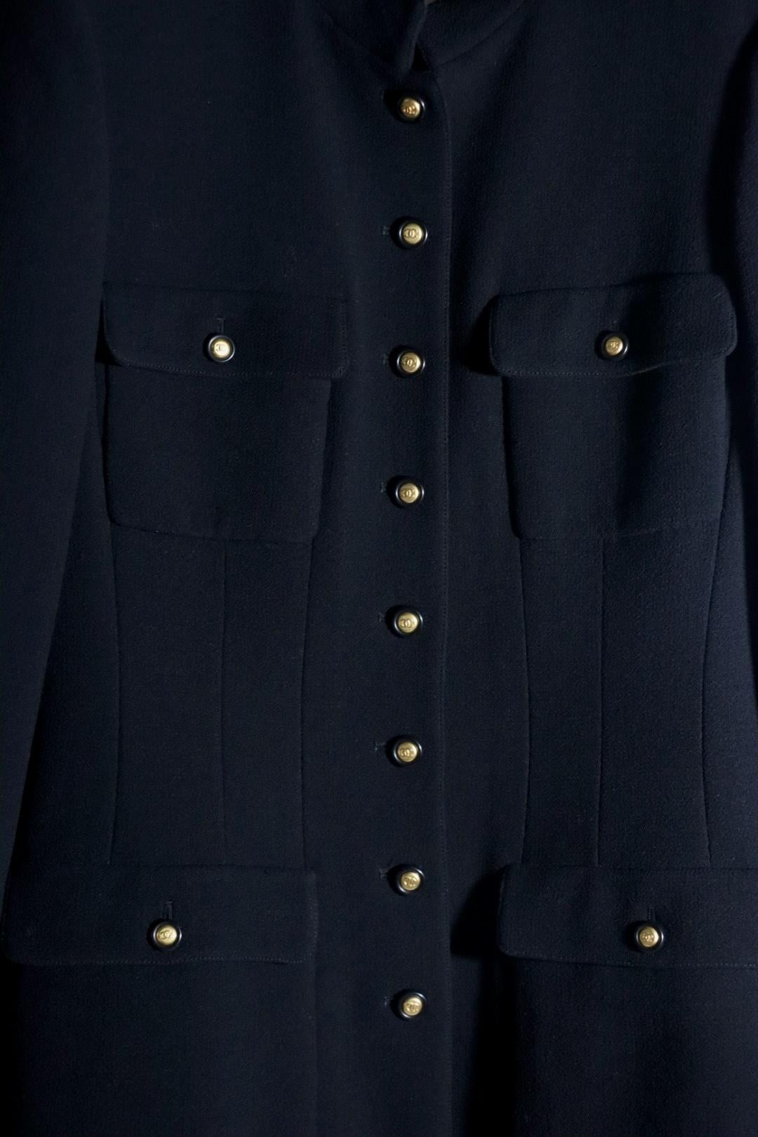 Vintage 1996 Chanel Classic Black Wool Jacket