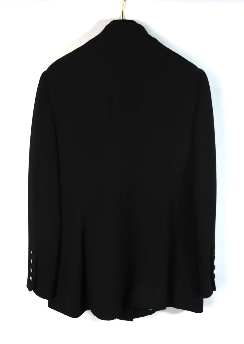 Vintage 1996 Chanel Classic Black Wool Jacket
