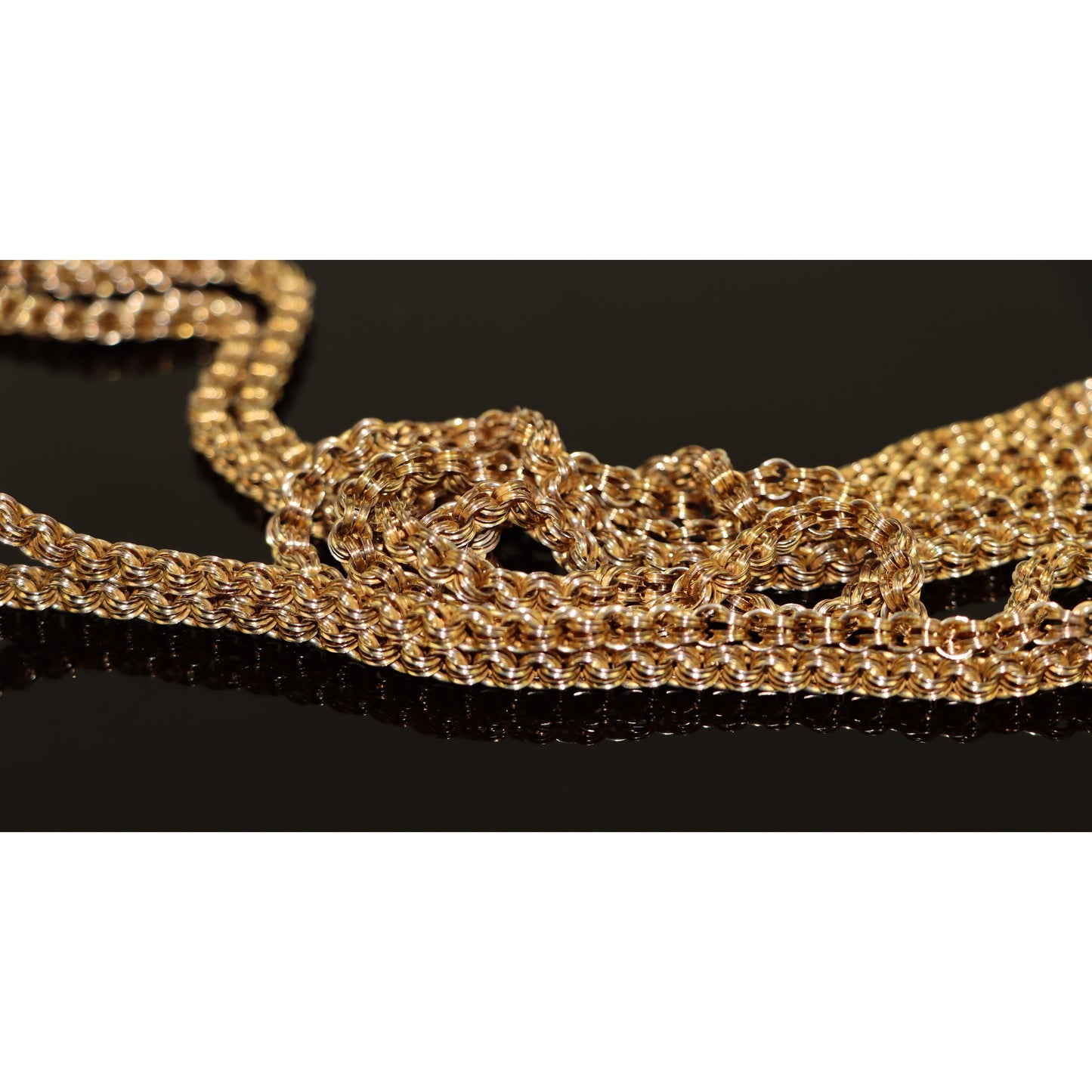 Victorian 14k Gold Slide Tassel Necklace