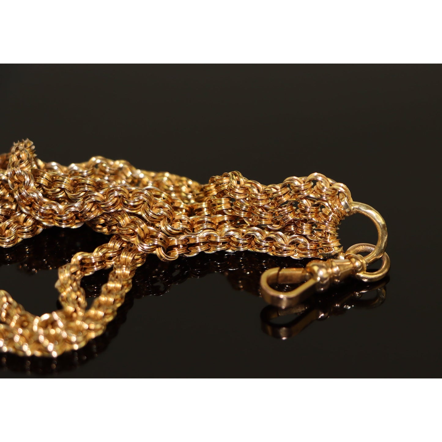 Victorian 14k Gold Slide Tassel Necklace