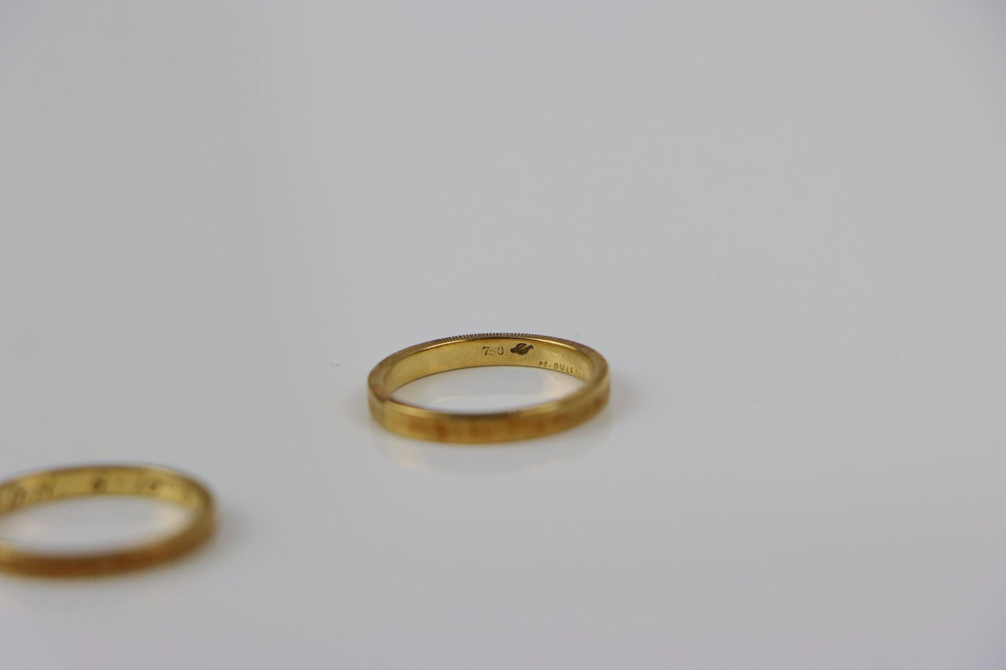 Vintage Mario Buccellati 18K Gold Band Ring Pair