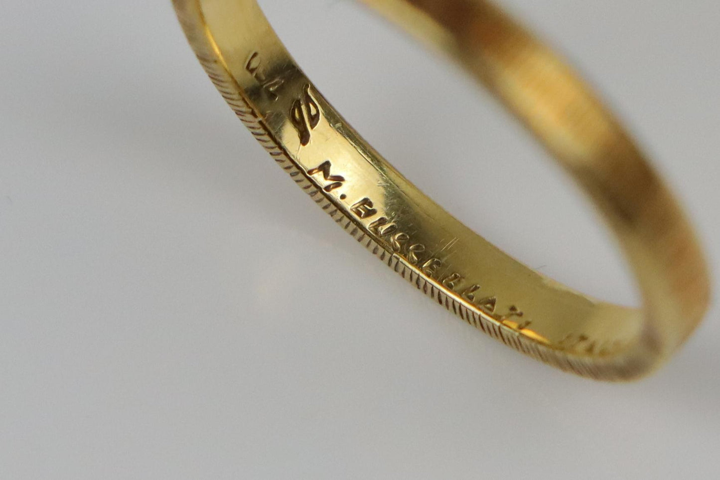 Vintage Mario Buccellati 18K Gold Band Ring Pair