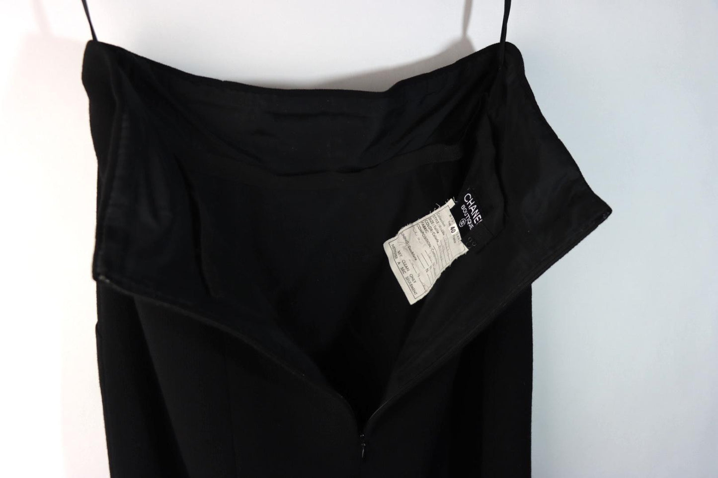 Vintage 1994 Chanel Boutique Navy Two-Piece Skirt Suit