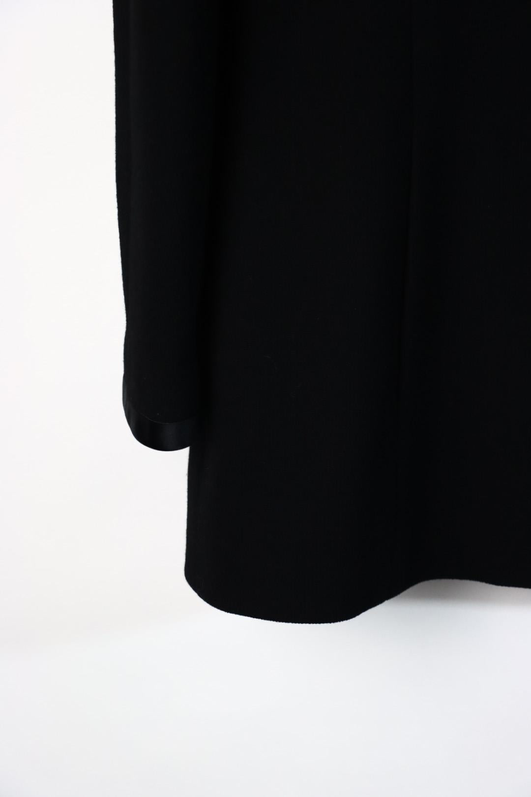 Vintage Chanel Black Camellia Button Dress Suit