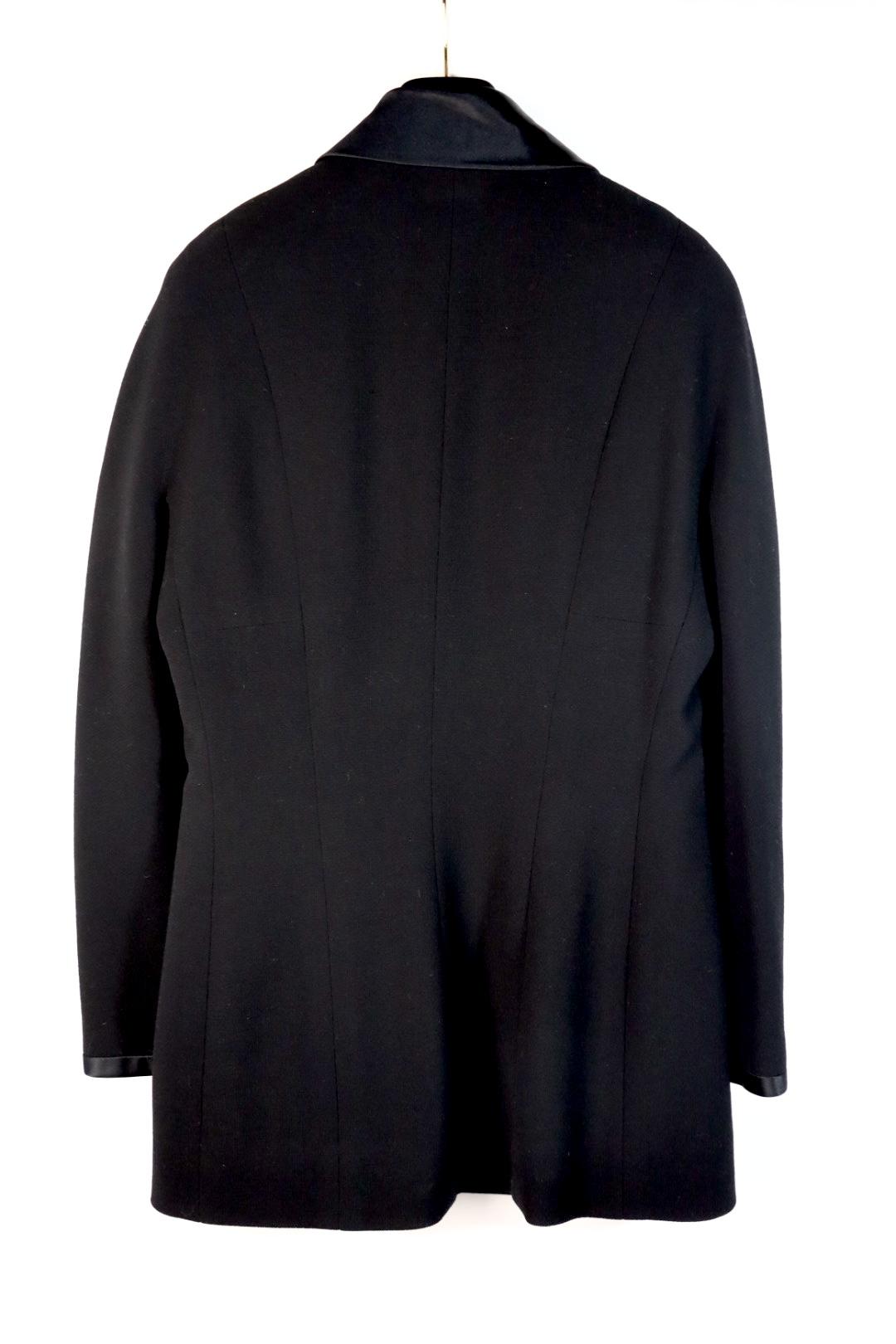 Vintage Chanel Black Camellia Button Dress Suit