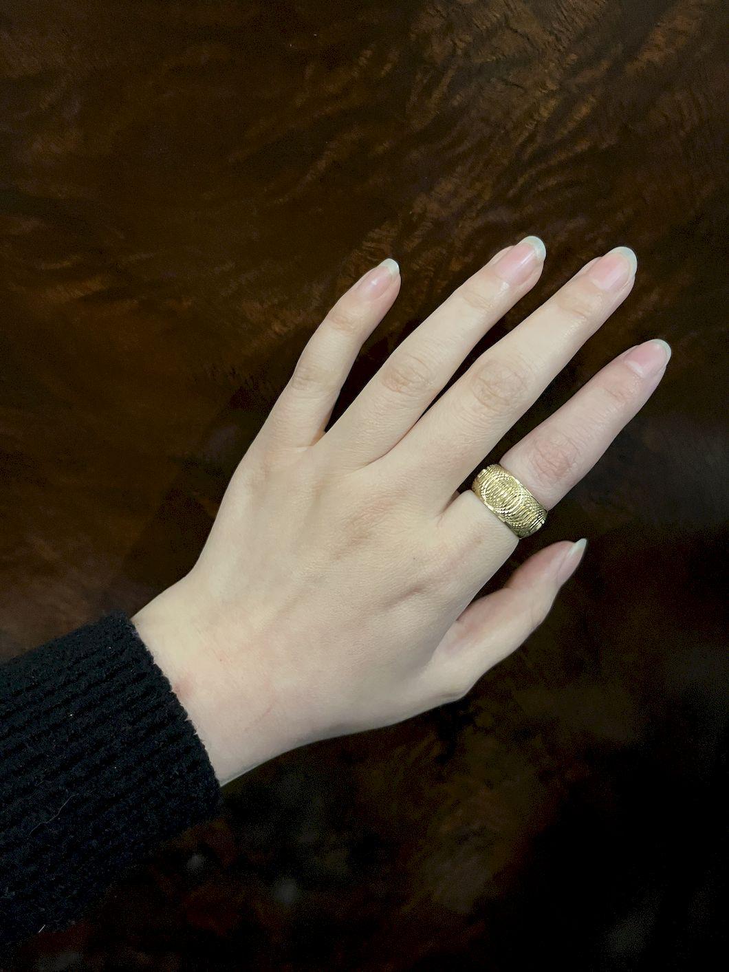 14K Gold Spiral Design Band Ring