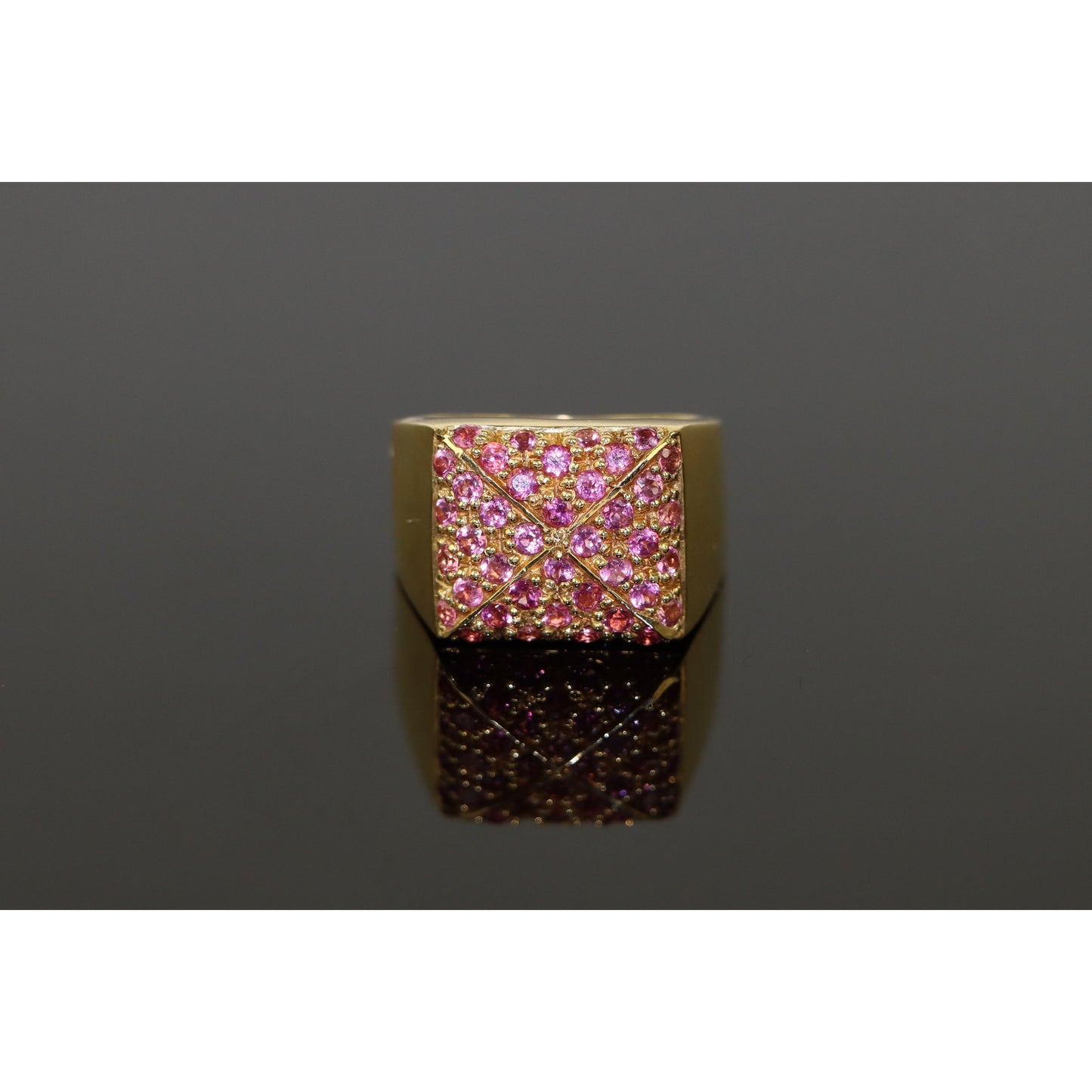 18K Gold Pink Sapphire Ring