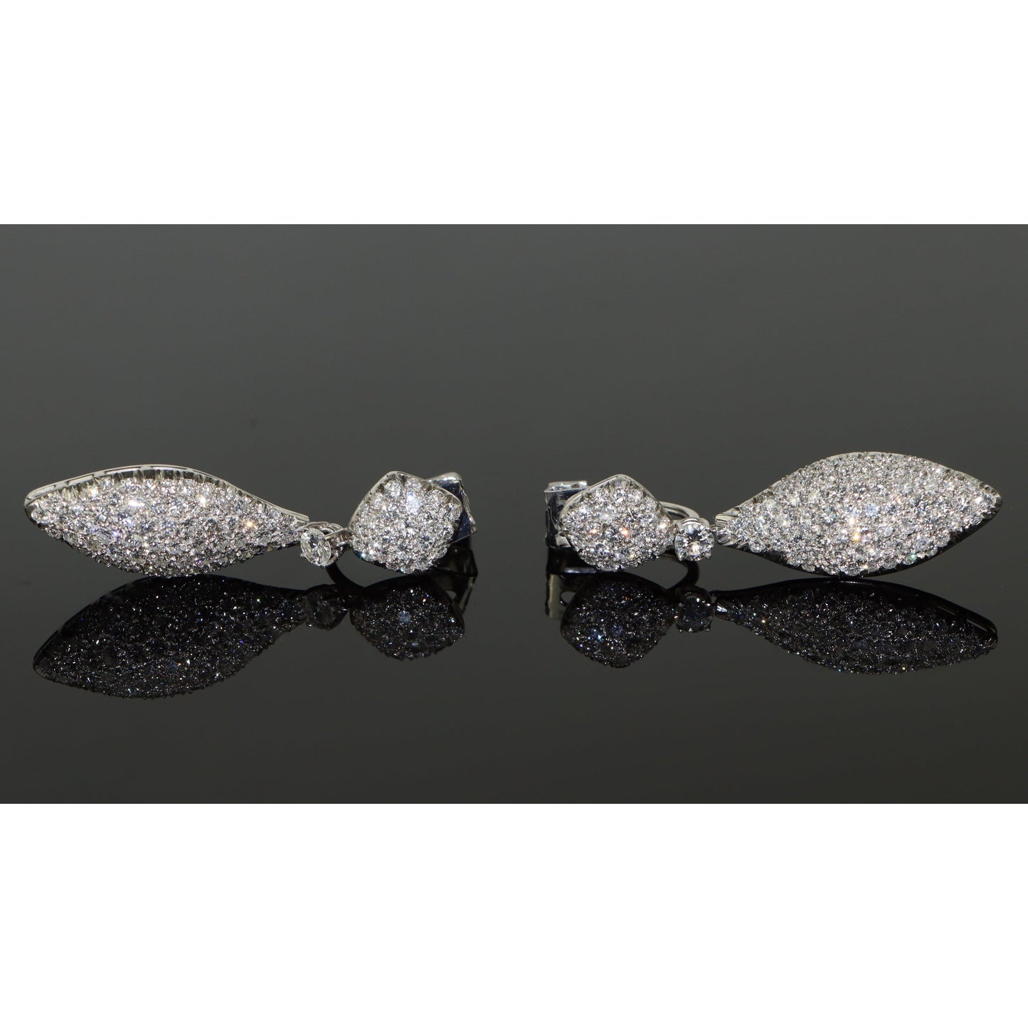 Platinum and Gold Diamond Earrings