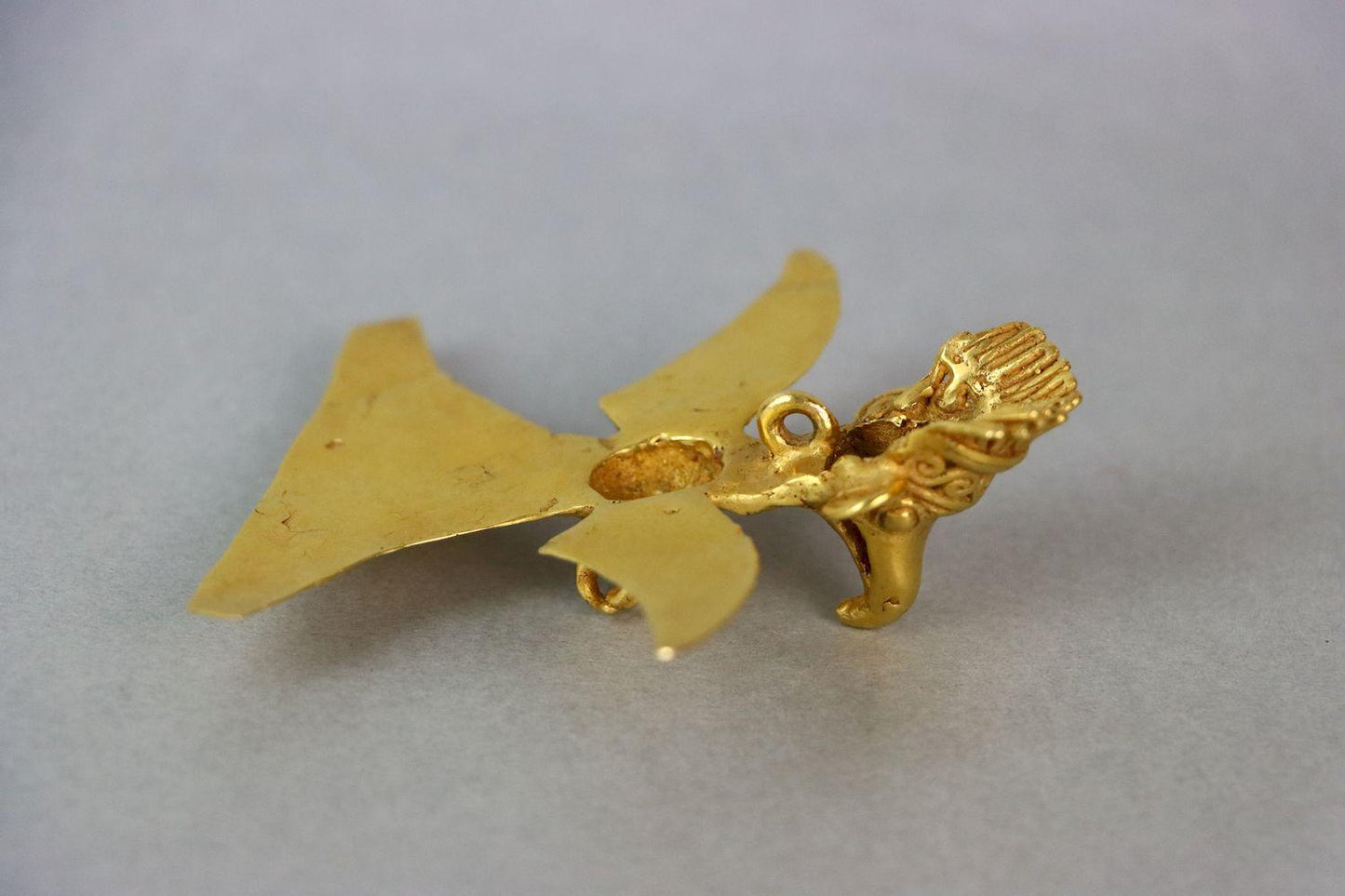 24K Gold Pre Colombia Eagle Pendant