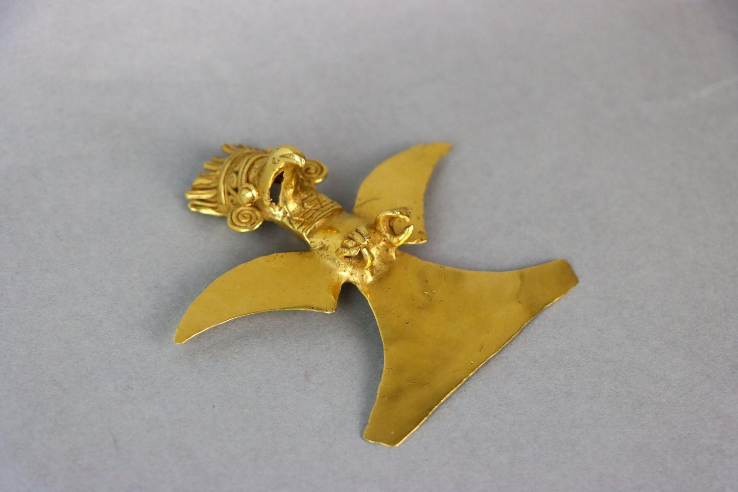 24K Gold Pre Colombia Eagle Pendant