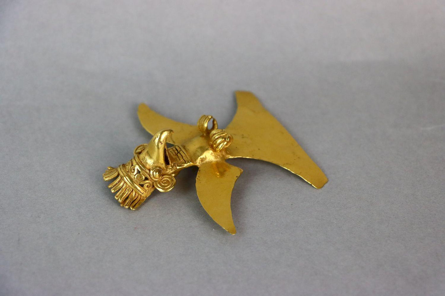 24K Gold Pre Colombia Eagle Pendant