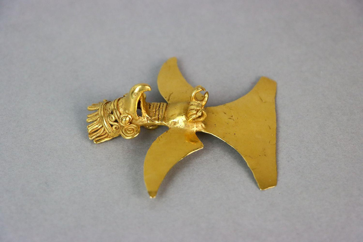 24K Gold Pre Colombia Eagle Pendant