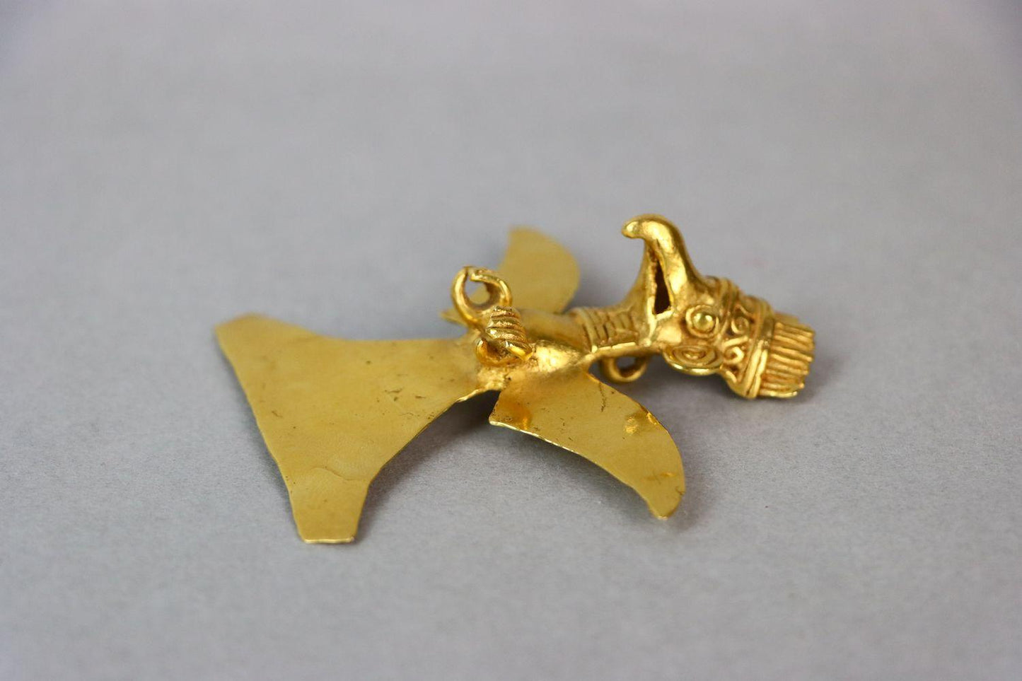 24K Gold Pre Colombia Eagle Pendant