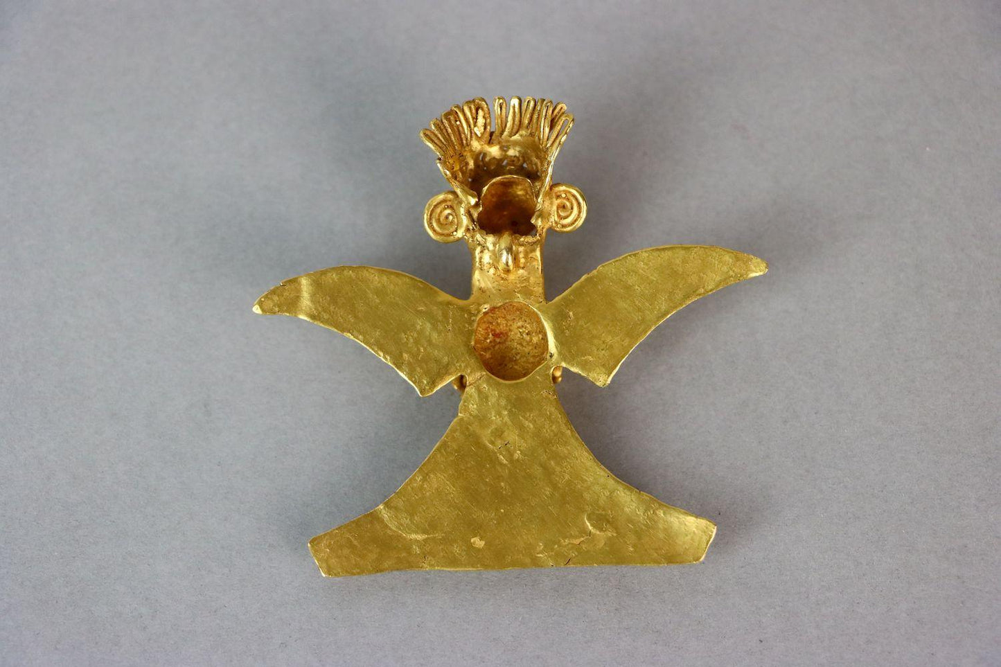 24K Gold Pre Colombia Eagle Pendant