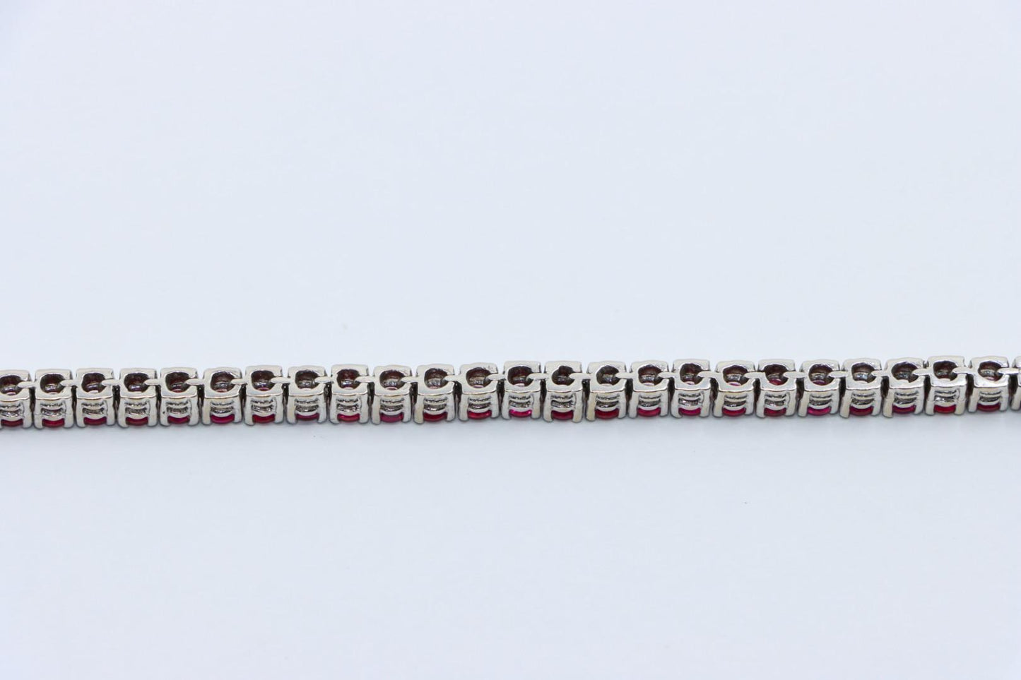 Vintage 18K White Gold Ruby Bracelet