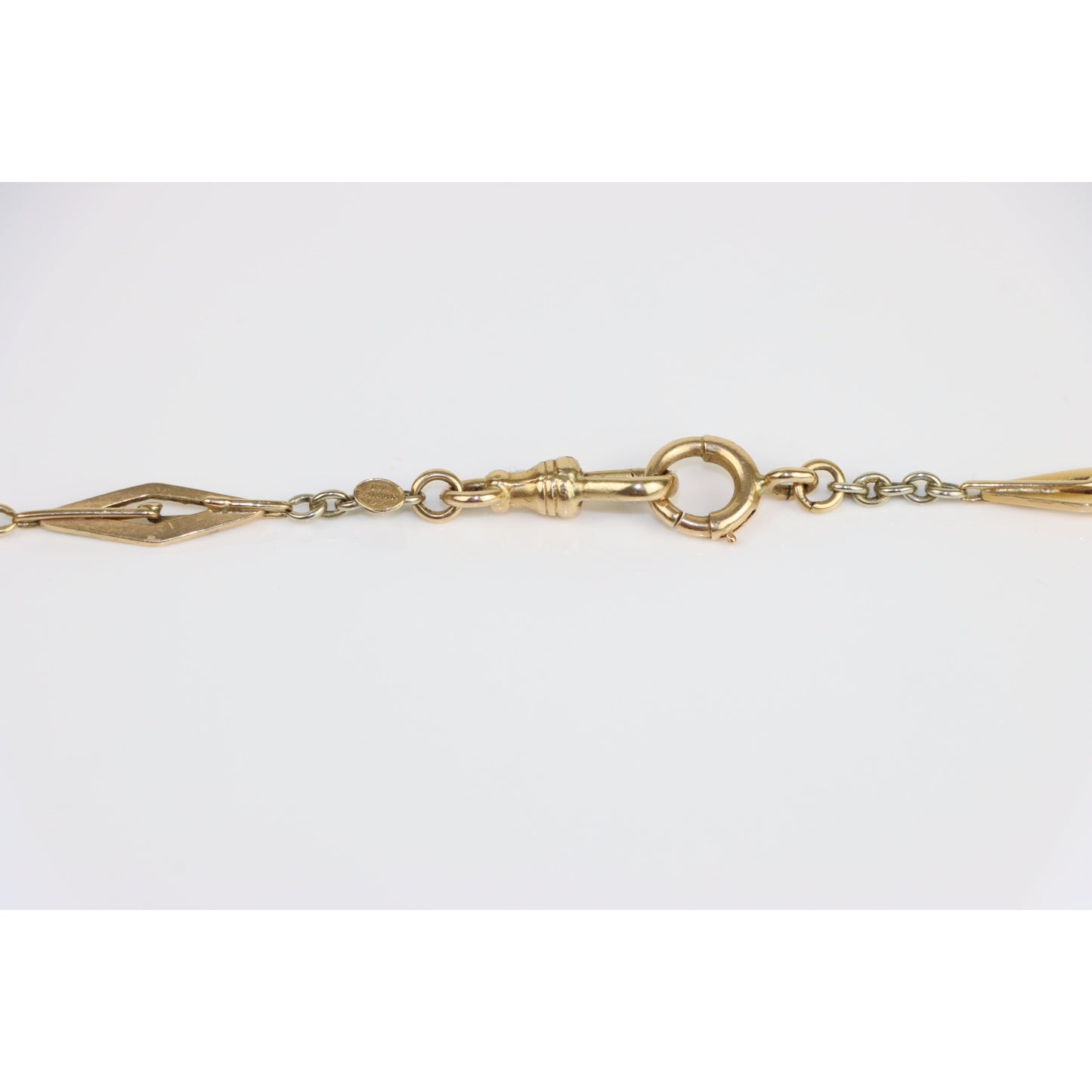 Art Deco 1923 Landin 14K Gold Pocket Watch Fob Chain Necklace