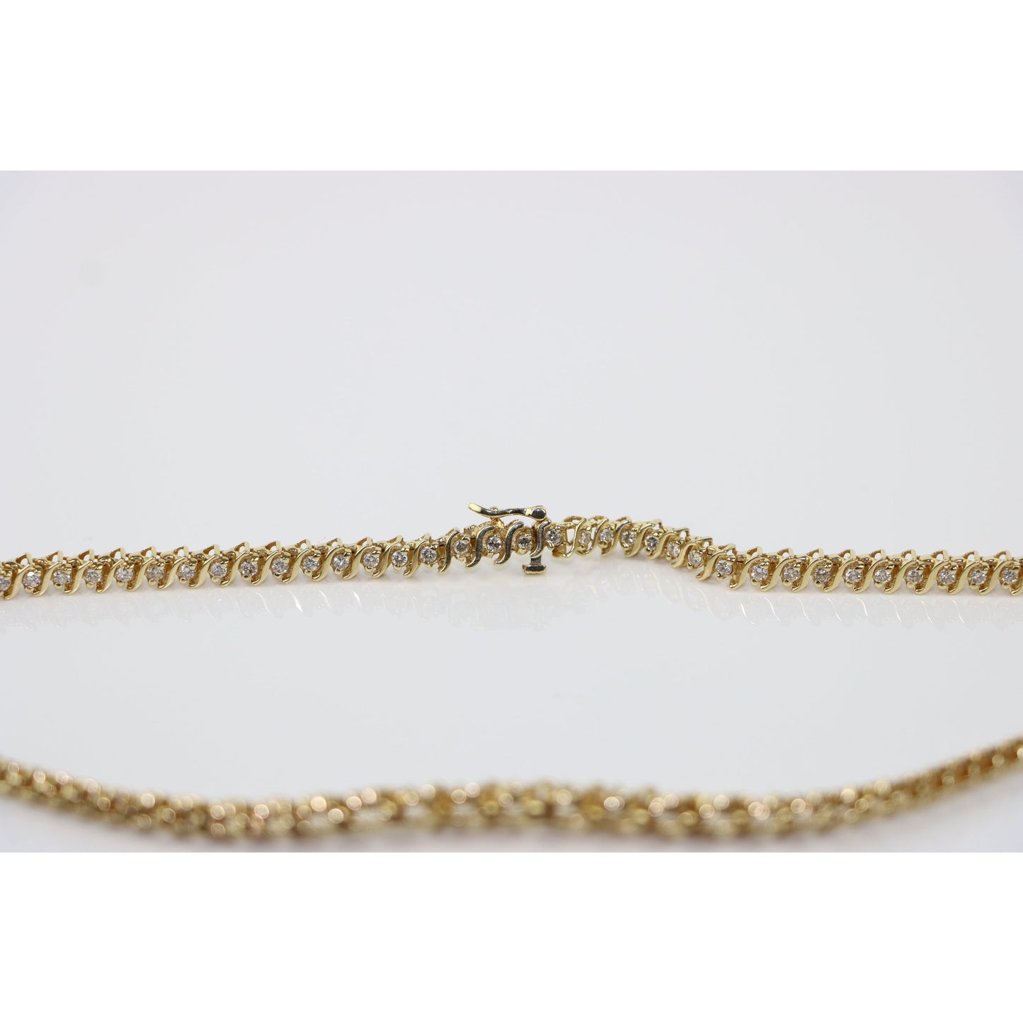 Vintage 8.09 Carat Diamond Riviera Necklace