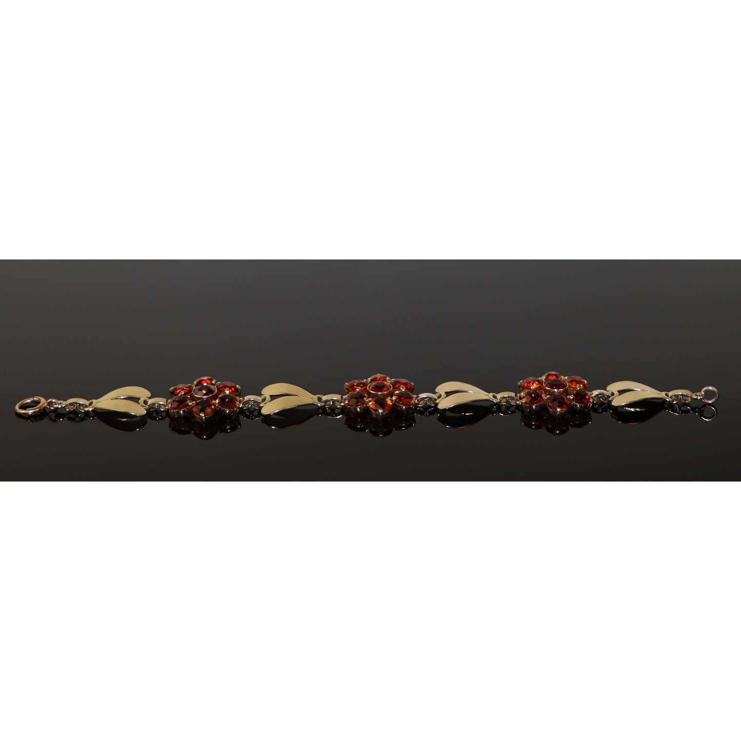 Vintage Tiffany & Co. 14k Gold Citrine Flower Bracelet