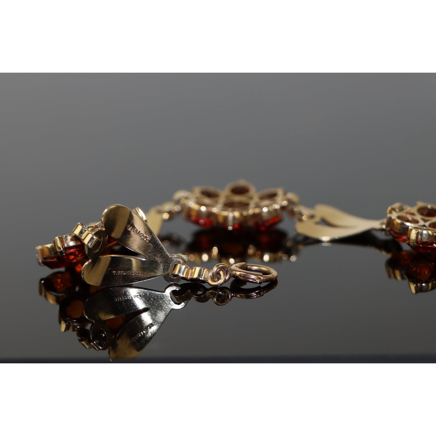 Vintage Tiffany & Co. 14k Gold Citrine Flower Bracelet
