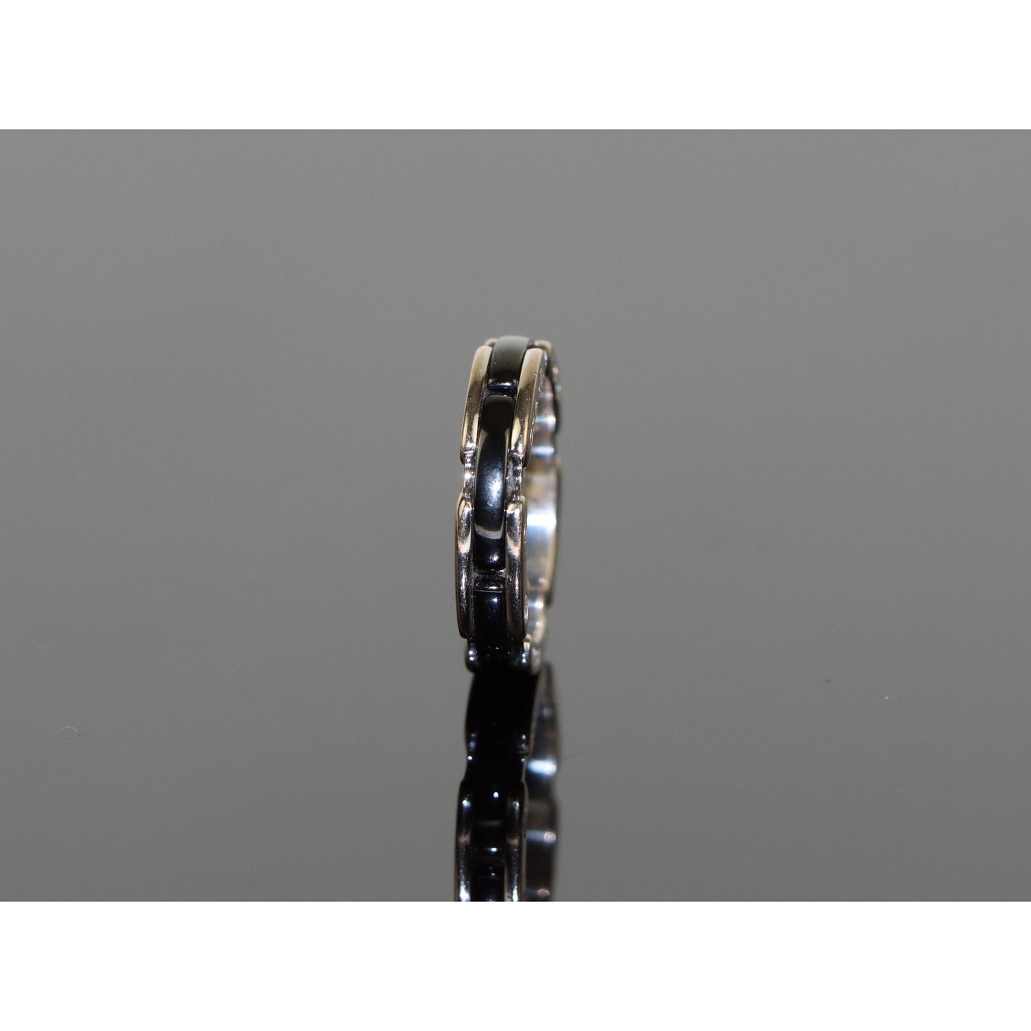 Chanel & Baumer Collaboration 18K White Gold Black Ceramic Ultra Ring