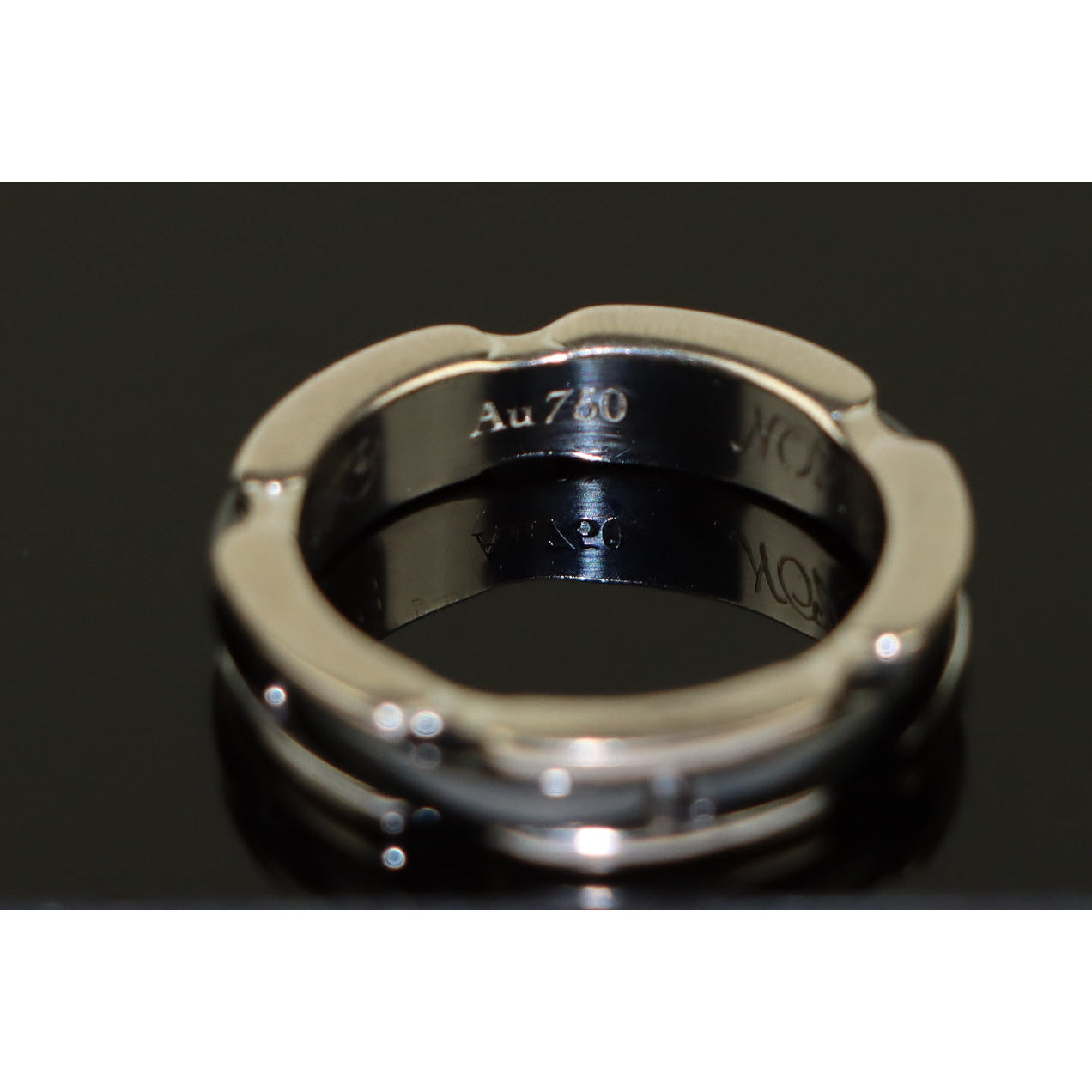 Chanel & Baumer Collaboration 18K White Gold Black Ceramic Ultra Ring