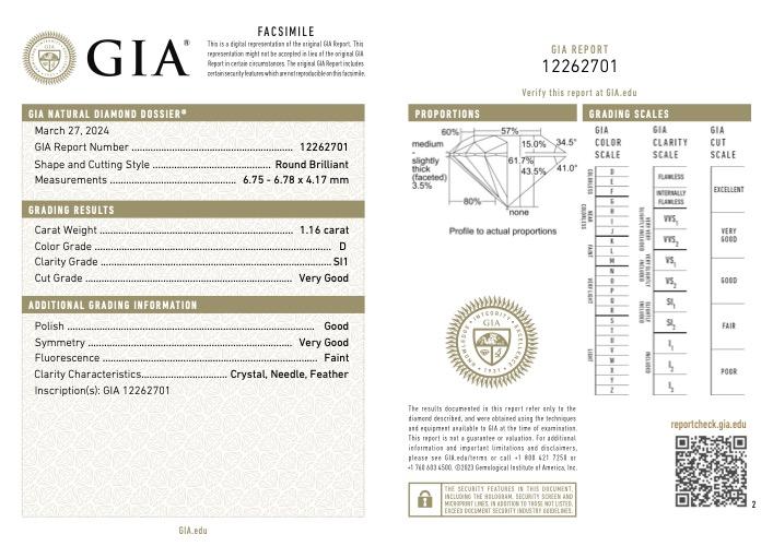 Platinum GIA Certified Diamond Ring
