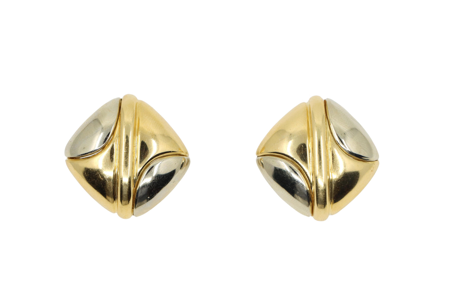 Bulgari 18K Yellow White Gold Puzzle Earring