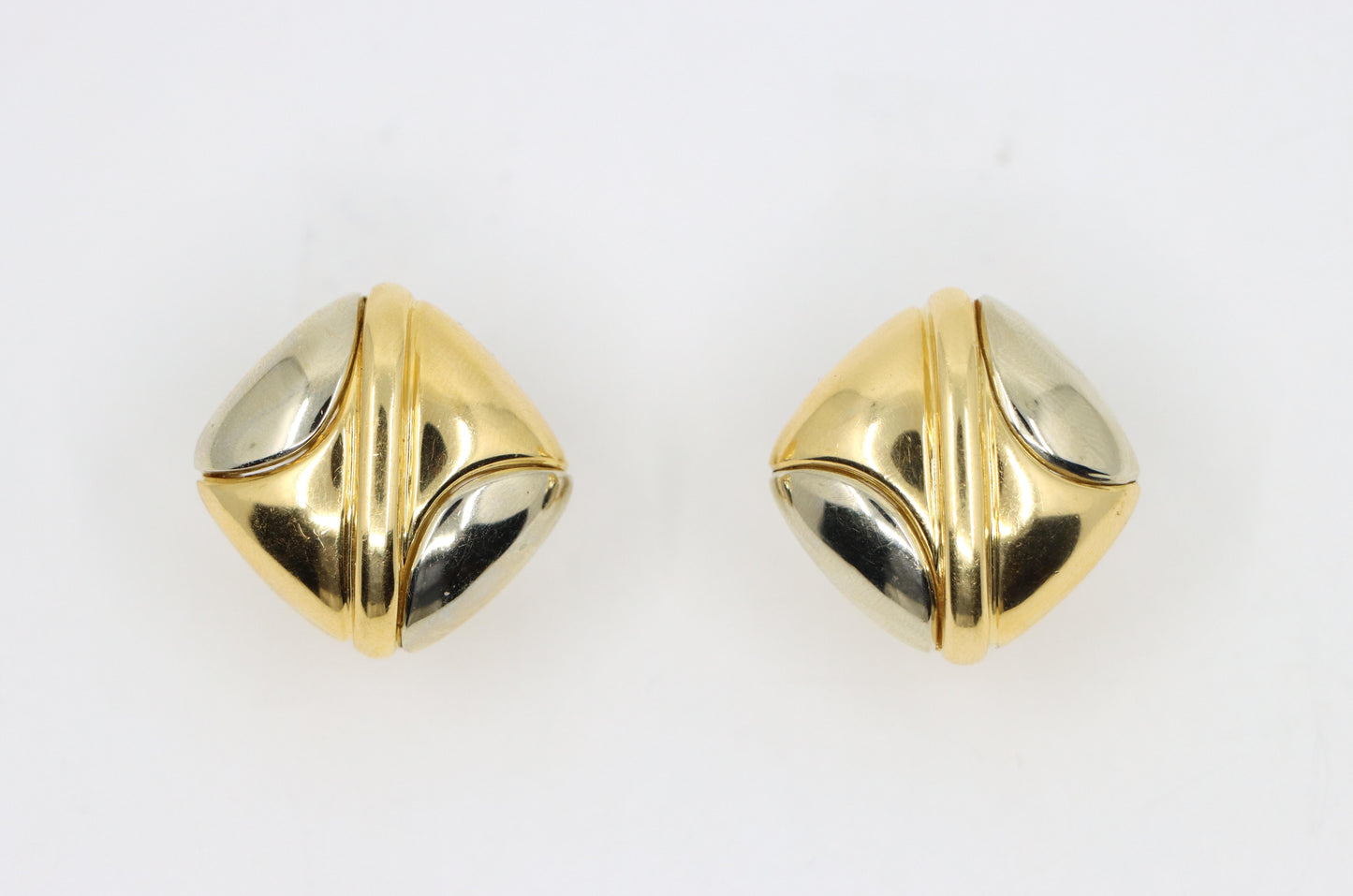 Bulgari 18K Yellow White Gold Puzzle Earring