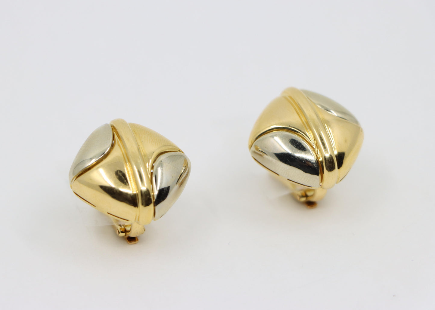 Bulgari 18K Yellow White Gold Puzzle Earring