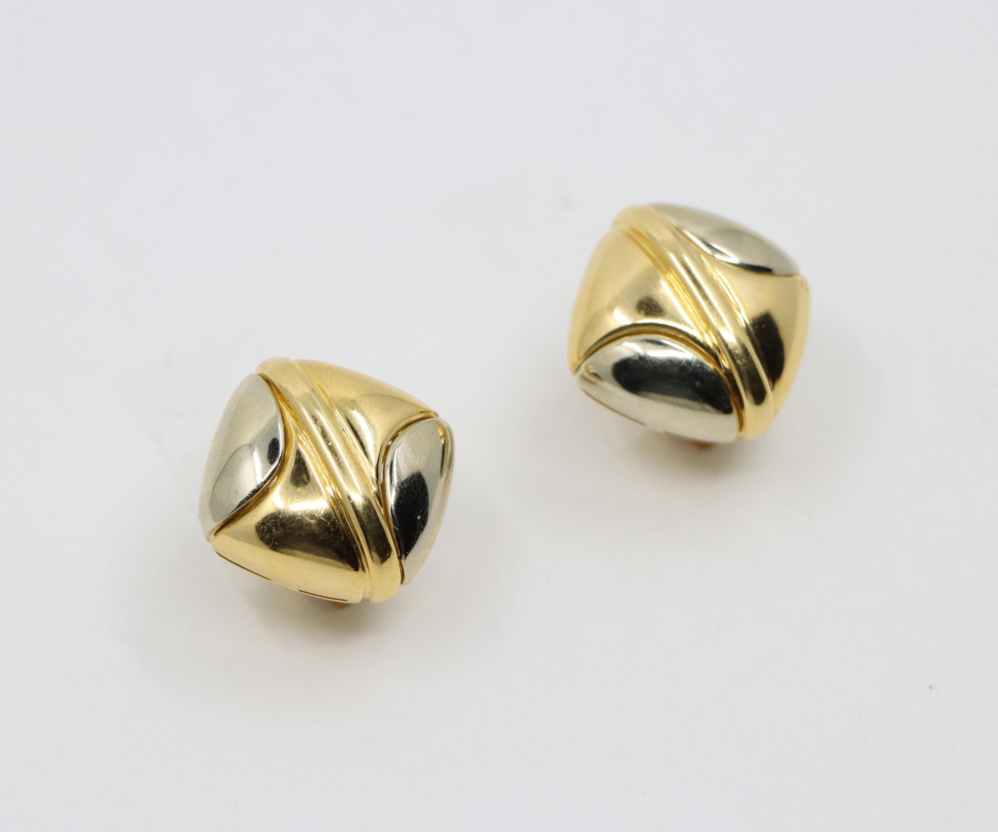 Bulgari 18K Yellow White Gold Puzzle Earring