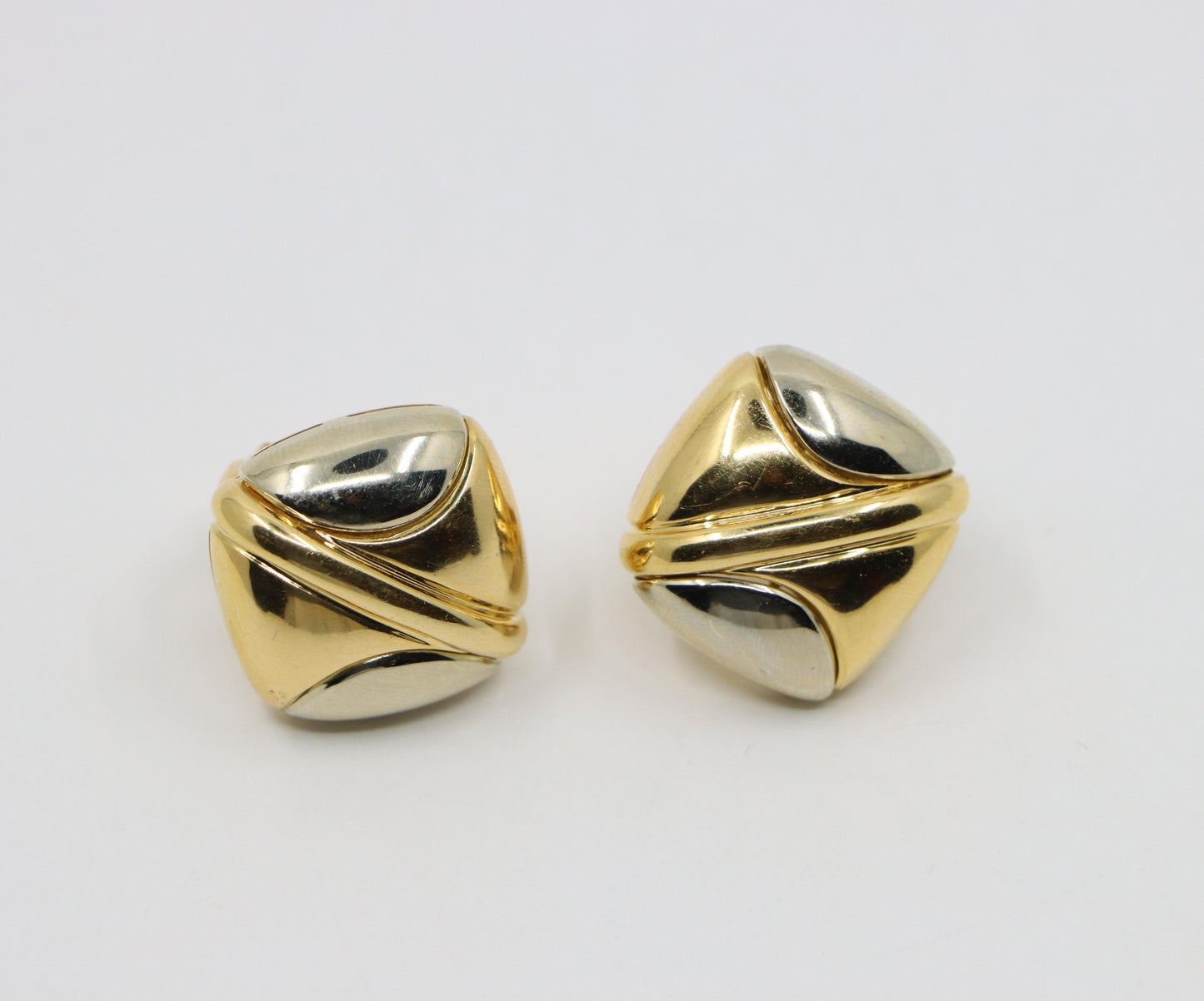 Bulgari 18K Yellow White Gold Puzzle Earring
