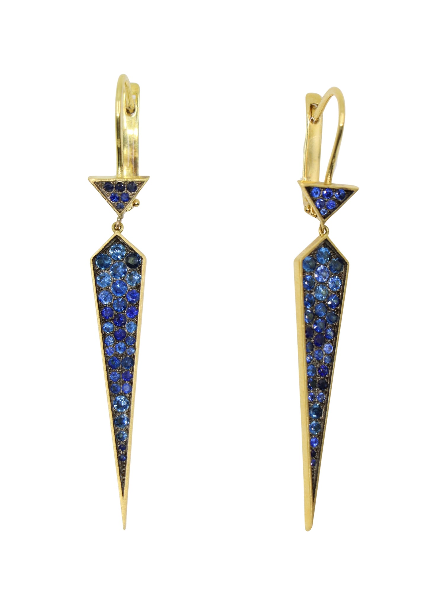 Vintage 18K Gold Sapphire Earring