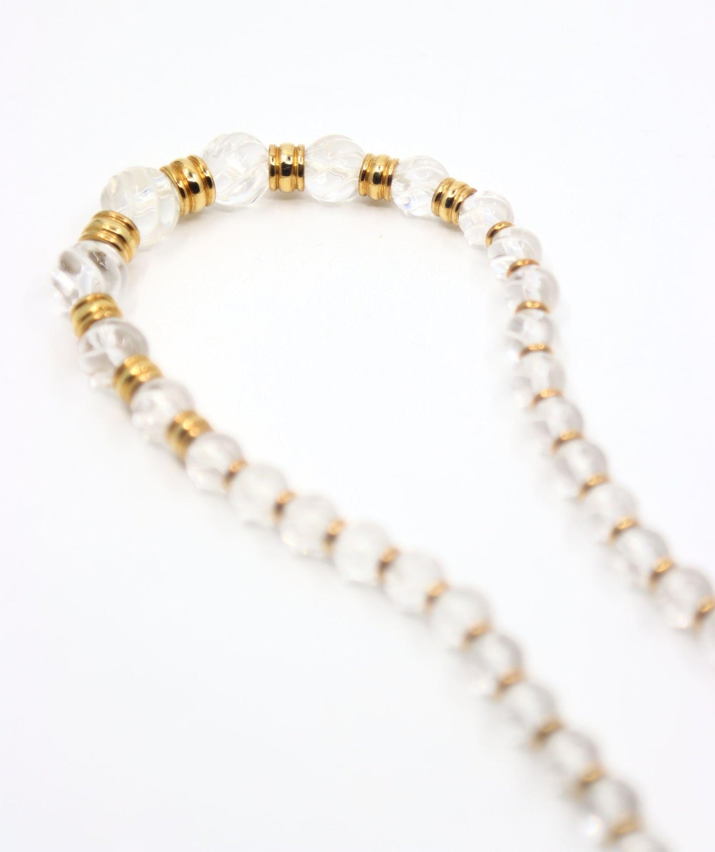 Boucheron 18K Gold Rock Crystal Beads Necklace